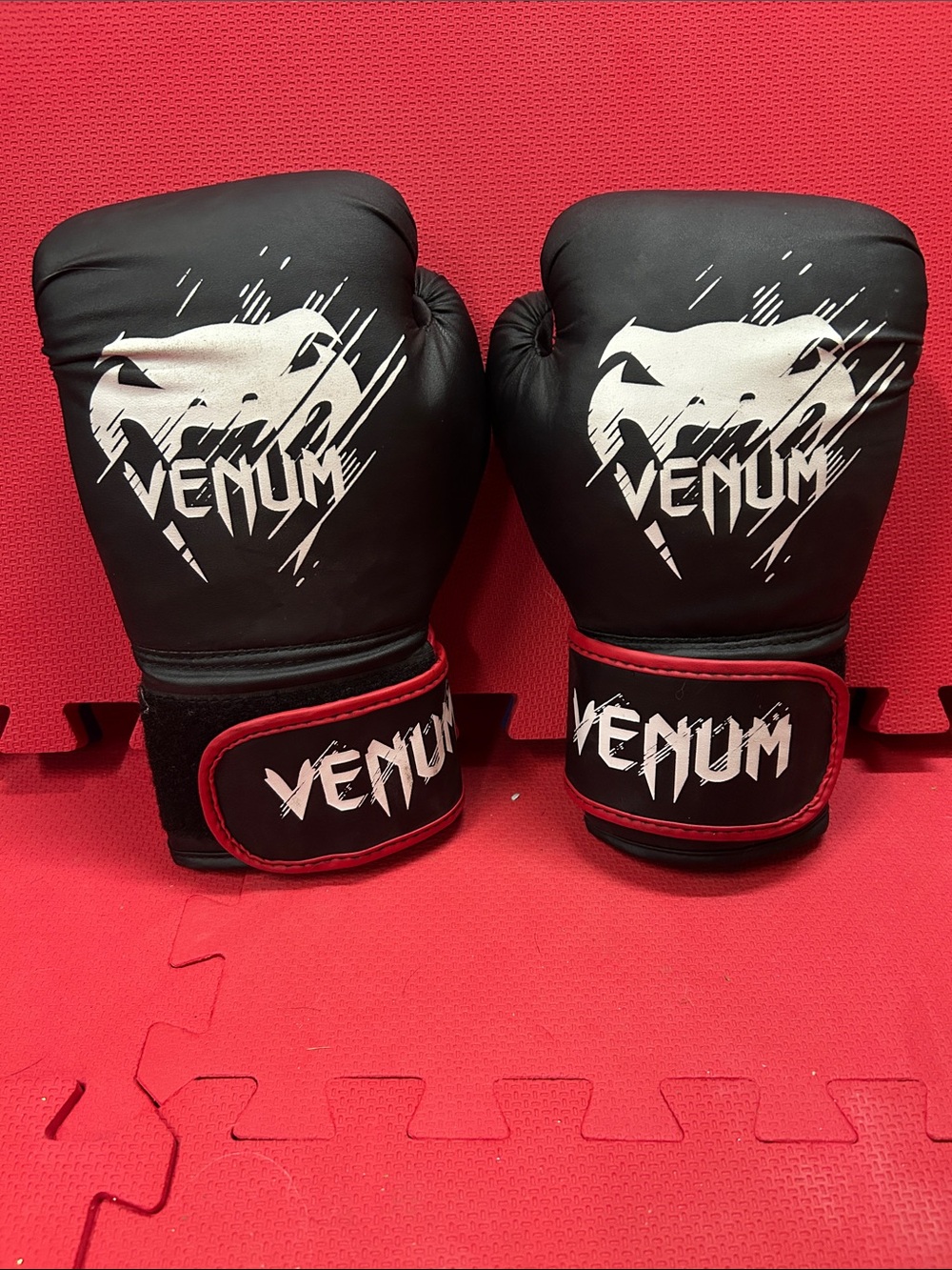 Venum YOUTH Black & Red Boxing Gloves